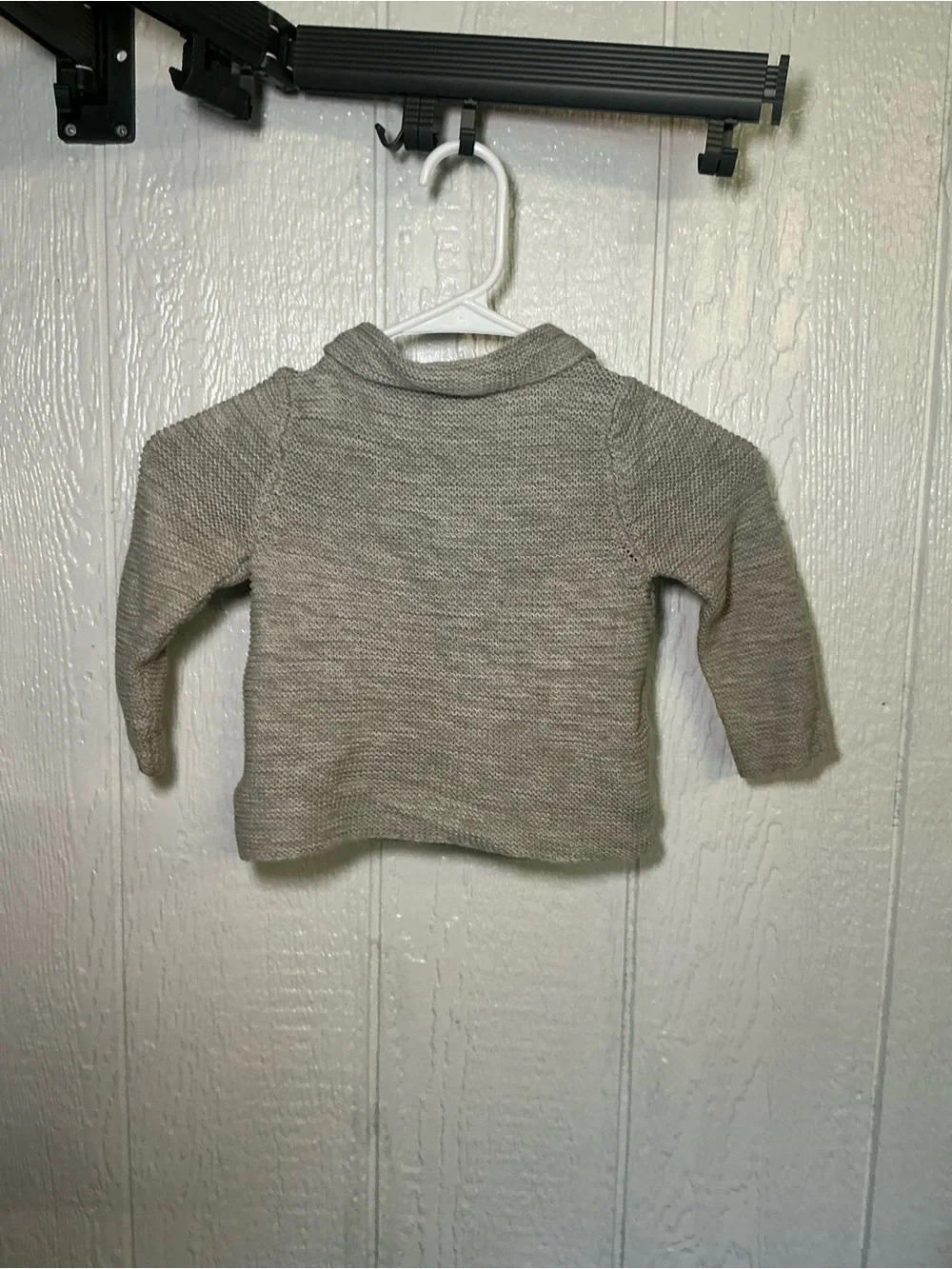 Old Navy Taupe Double-Breasted Knit Cardigan